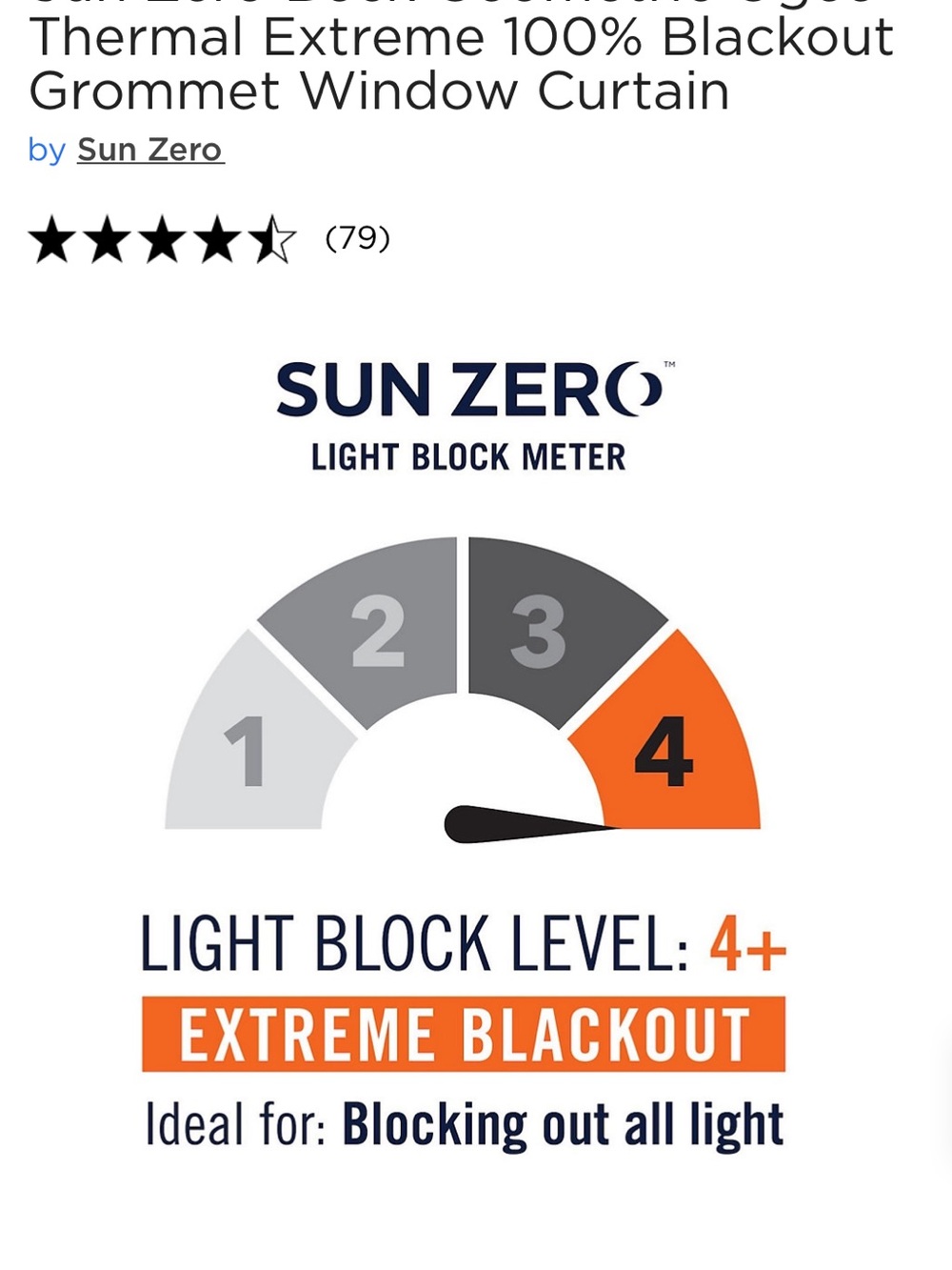 2-Sun Zero Blackout Curtain Panels - Picture 6 of 6